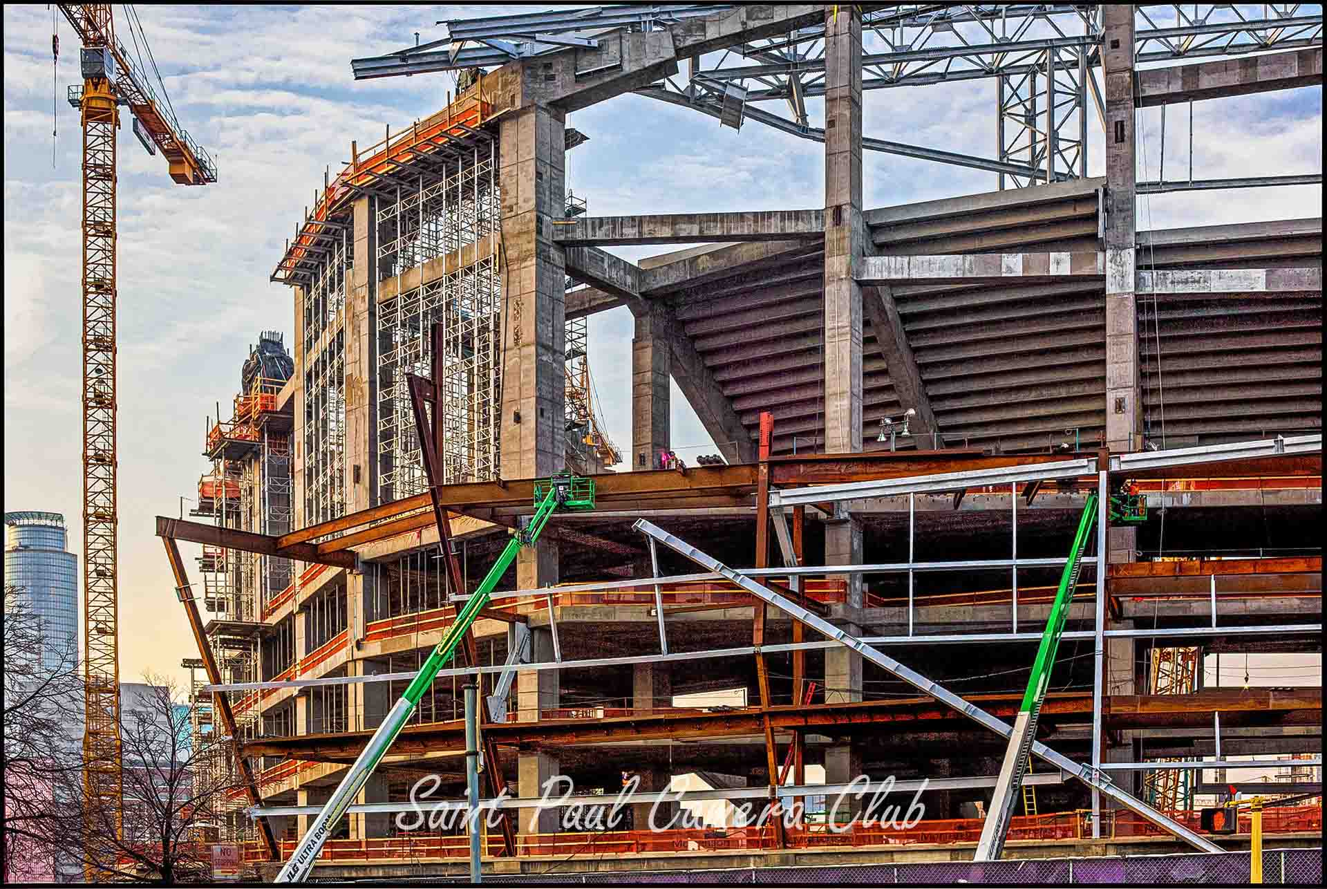 “Stadium Going Up” by Ronnie Hartman (October Digital “Construction” Salon)